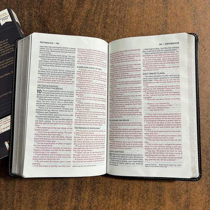 Personalized NASB Thinline Bible - Black LeatherSoft,  Custom Imprinted, ISBN 9780310455431, NASB 2020 Text