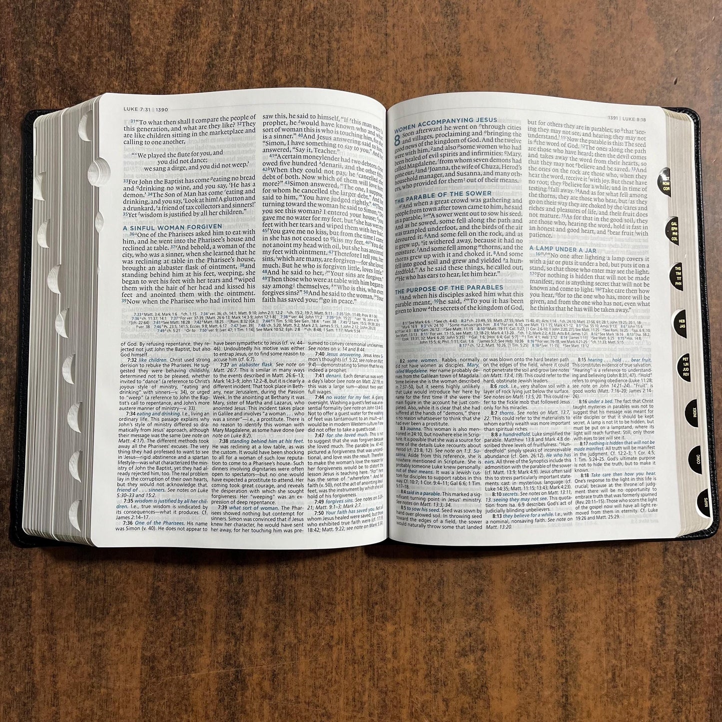 Personalized ESV MacArthur Study Bible Thumb Indexed, Black Genuine Leather, Custom Name Engraved Imprinted, ISBN 9780785247050