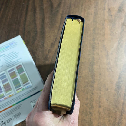 Personalized CSB Rainbow Study Bible, Navy LeatherTouch, Custom Imprinted name engraved, ISBN 9781087774237