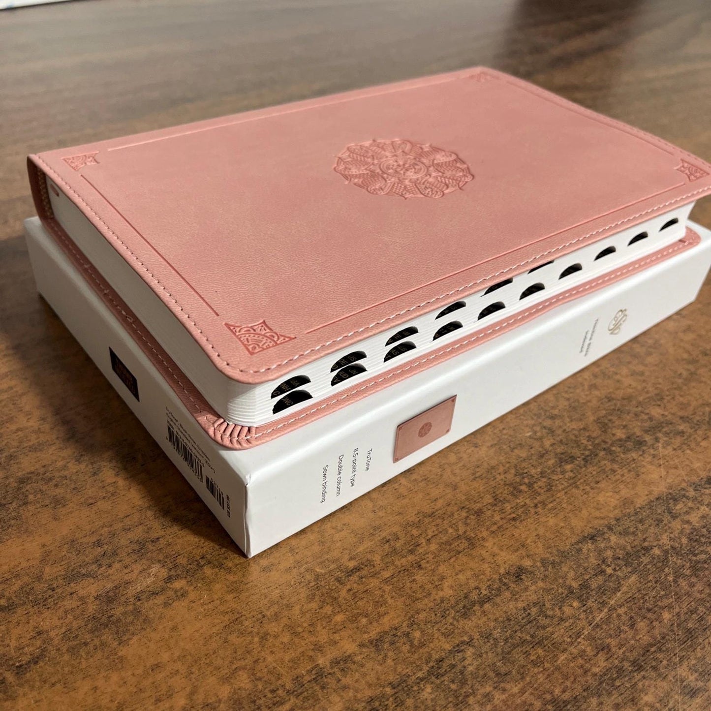 Personalized ESV Thinline Bible Thumb Indexed - Blush Rose (Pink) Cover - Custom Imprinted with a name - 9798874904333 - 2025 text