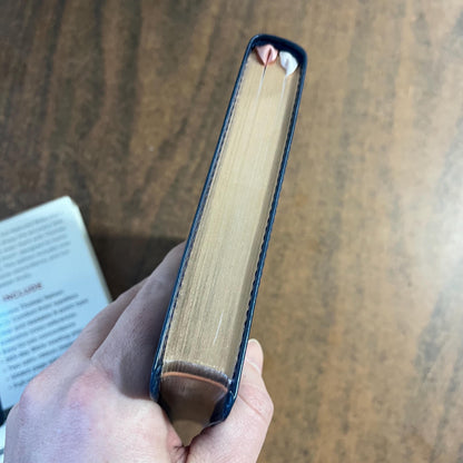 Personalized NKJV Thinline Reference Bible - Blue LeatherSoft, Custom Imprinted with name 9780785237891