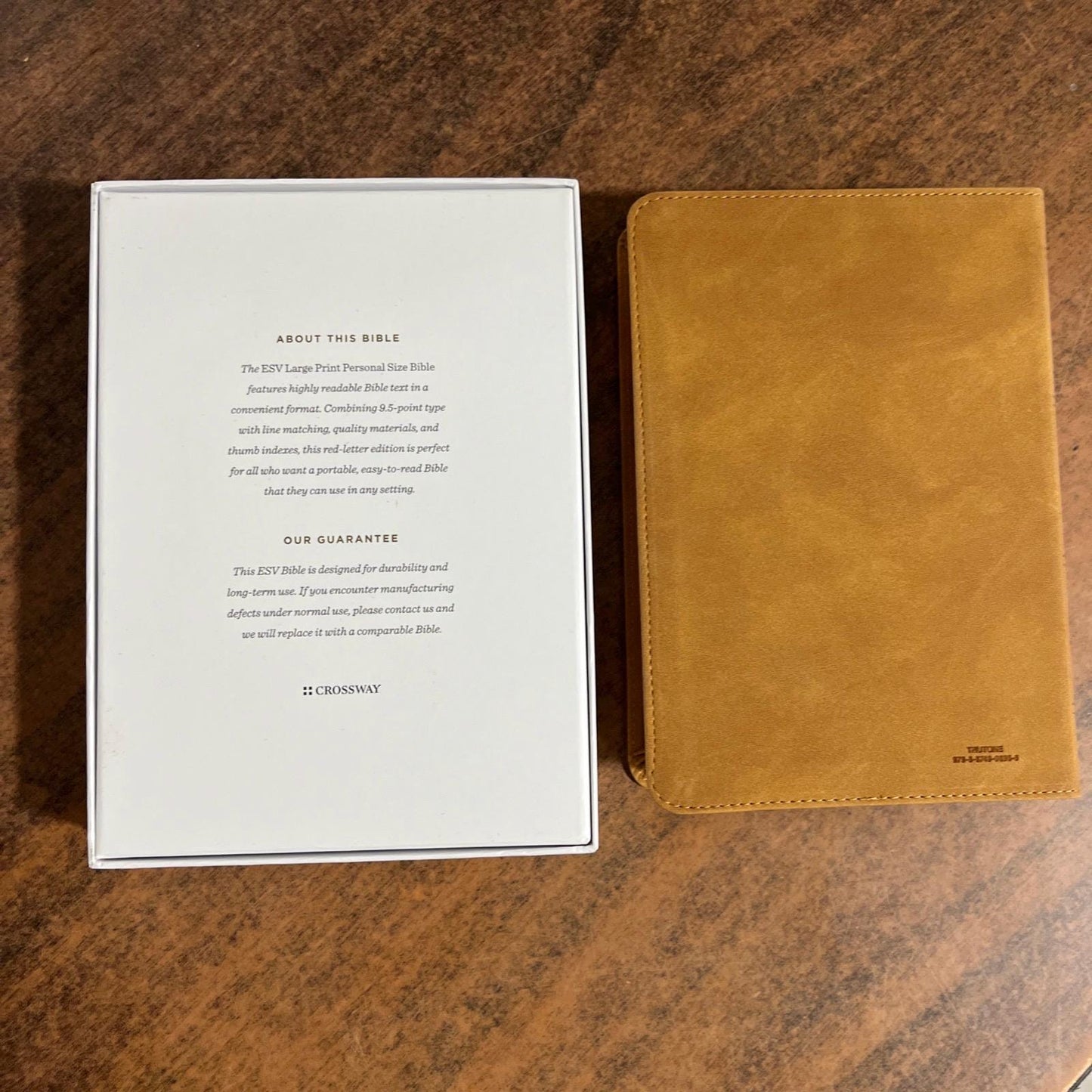 Personalized ESV Large Print Personal Size Bible Thumb Indexed - Nubuck Caramel Wildflower TruTone - Custom Imprinted, ISBN 9798874908966