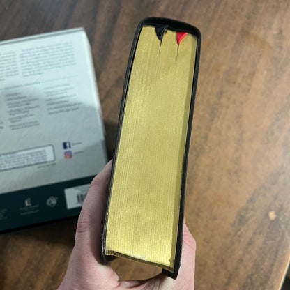Personalized ESV MacArthur Study Bible, Black Genuine Leather, Custom Name Engraved Imprinted, ISBN 9780785246923