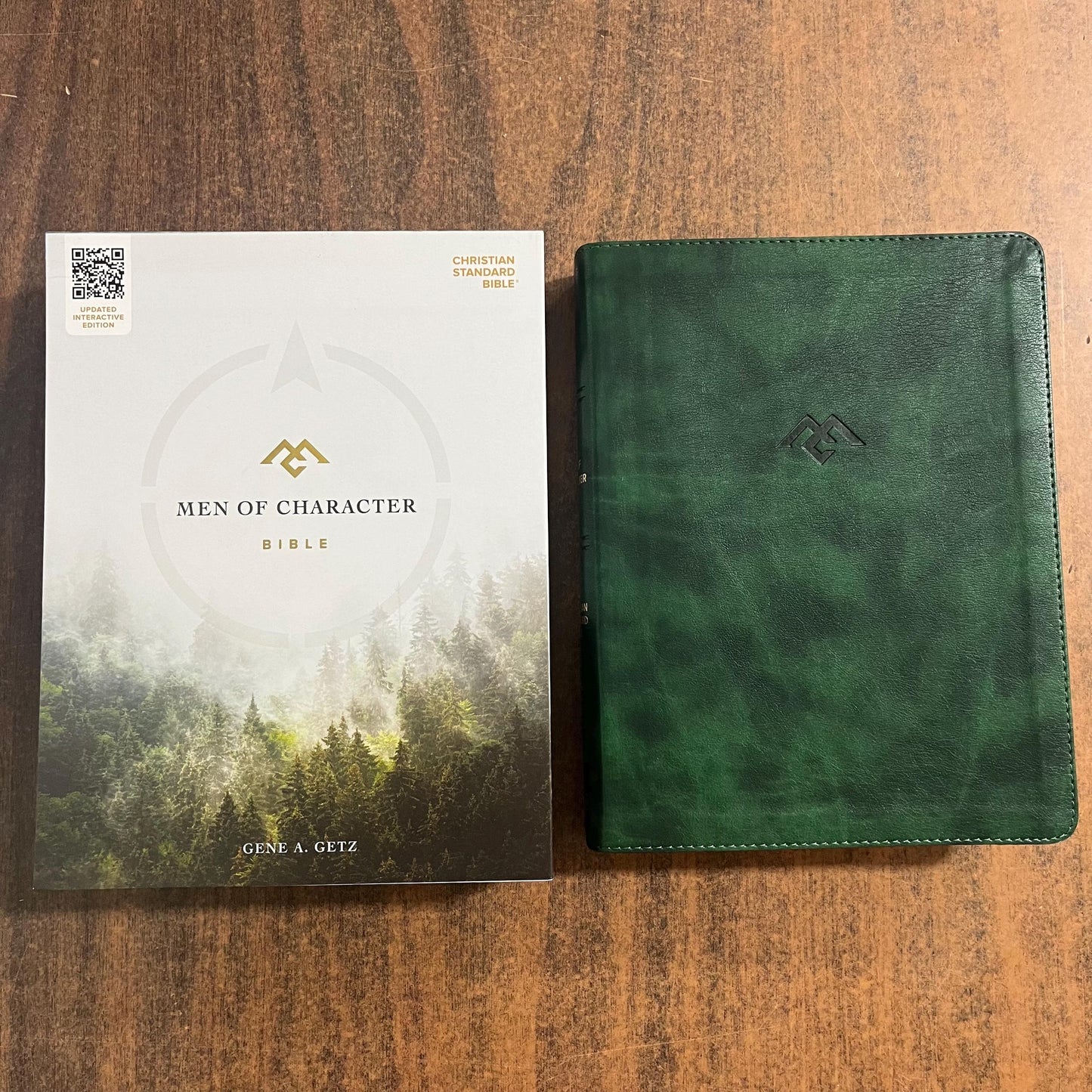 Personalized Mens Bible, CSB Men of Character Study Bible Thumb Indexed, Green LeatherTouch, Custom Imprinted engraved