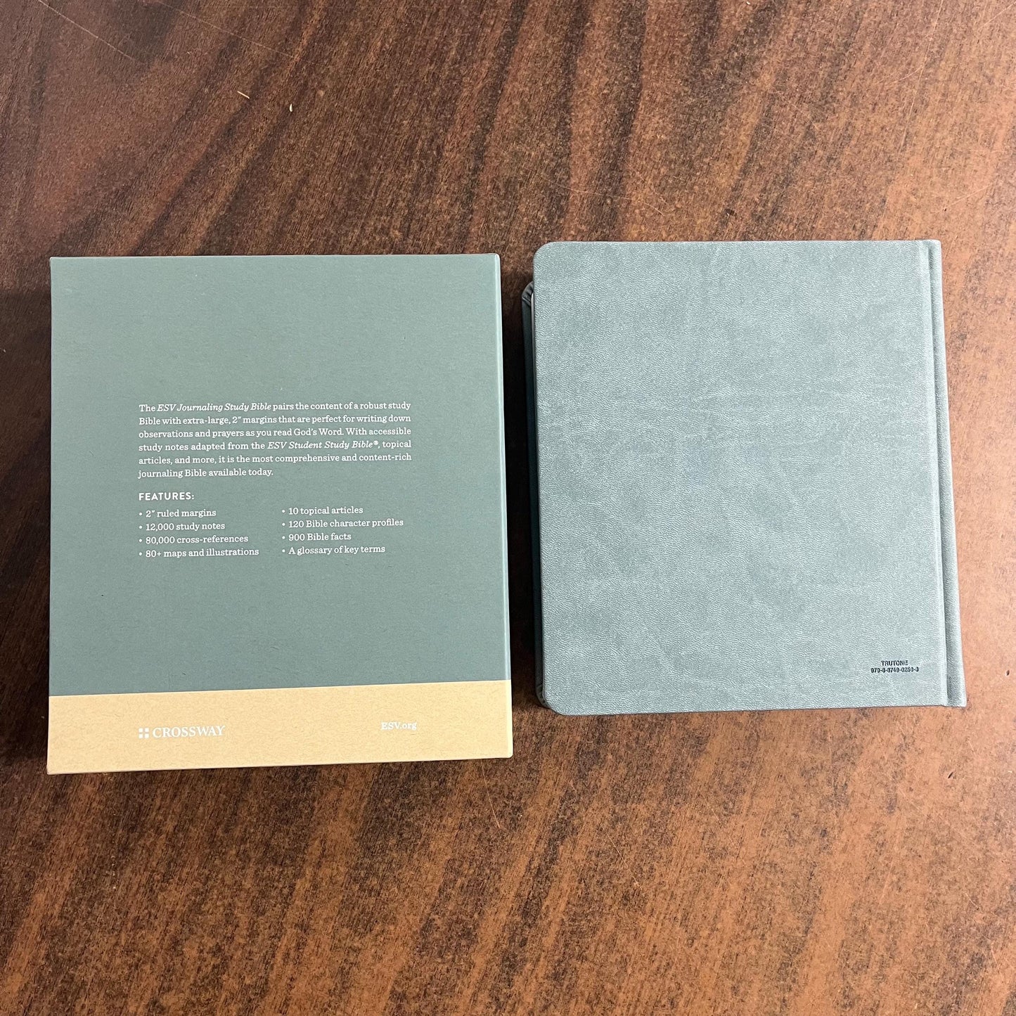 Personalized ESV Journaling Study Bible - Paris Sky Trutone over Board, Custom Imprinted with a name 9798874902568