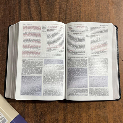 Personalized NIV Application Study Bible - Black European Bonded Leather - Custom Imprinted with a name, 9780310465102 (Update to Life Application Bible)