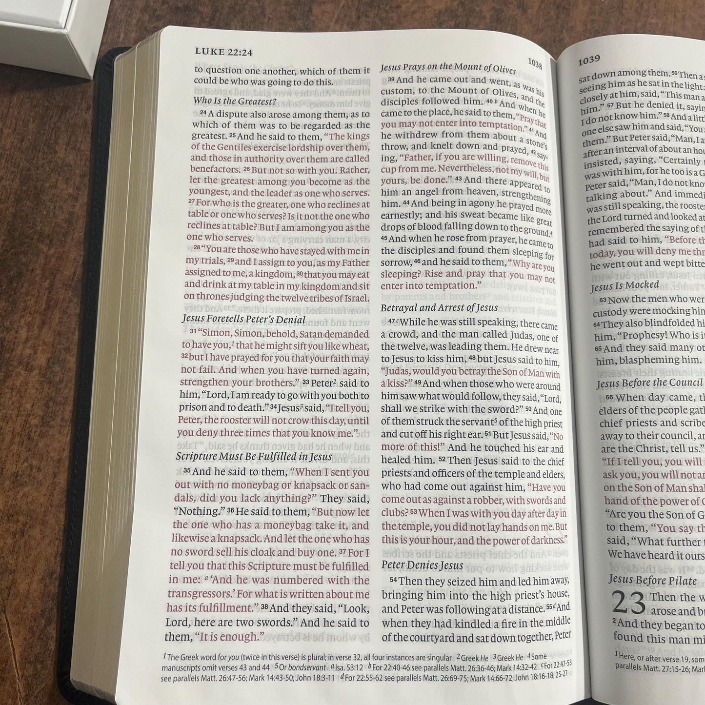 Personalized ESV Giant Print Thinline Bible - Black Genuine Leather - Custom Imprinted with a name engraved - 9798874906313