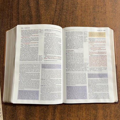 Personalized NIV Application Study Bible - Brown LeatherLike - Custom Imprinted with a name, 9780310465140 (Update to Life Application Bible)