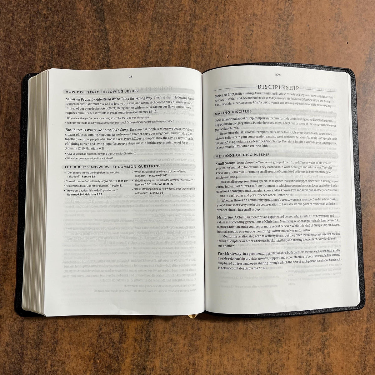 Personalized NLT Pastors Bible - Black Genuine Leather, Imprinted Name, Large Print Thinline Size Raised Spine Hubs ISBN 9798400506222