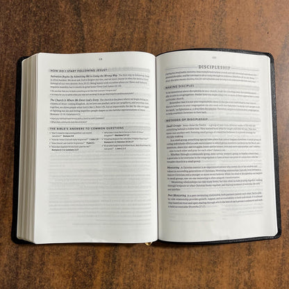 Personalized NLT Pastors Bible - Black Genuine Leather, Imprinted Name, Large Print Thinline Size Raised Spine Hubs ISBN 9798400506222