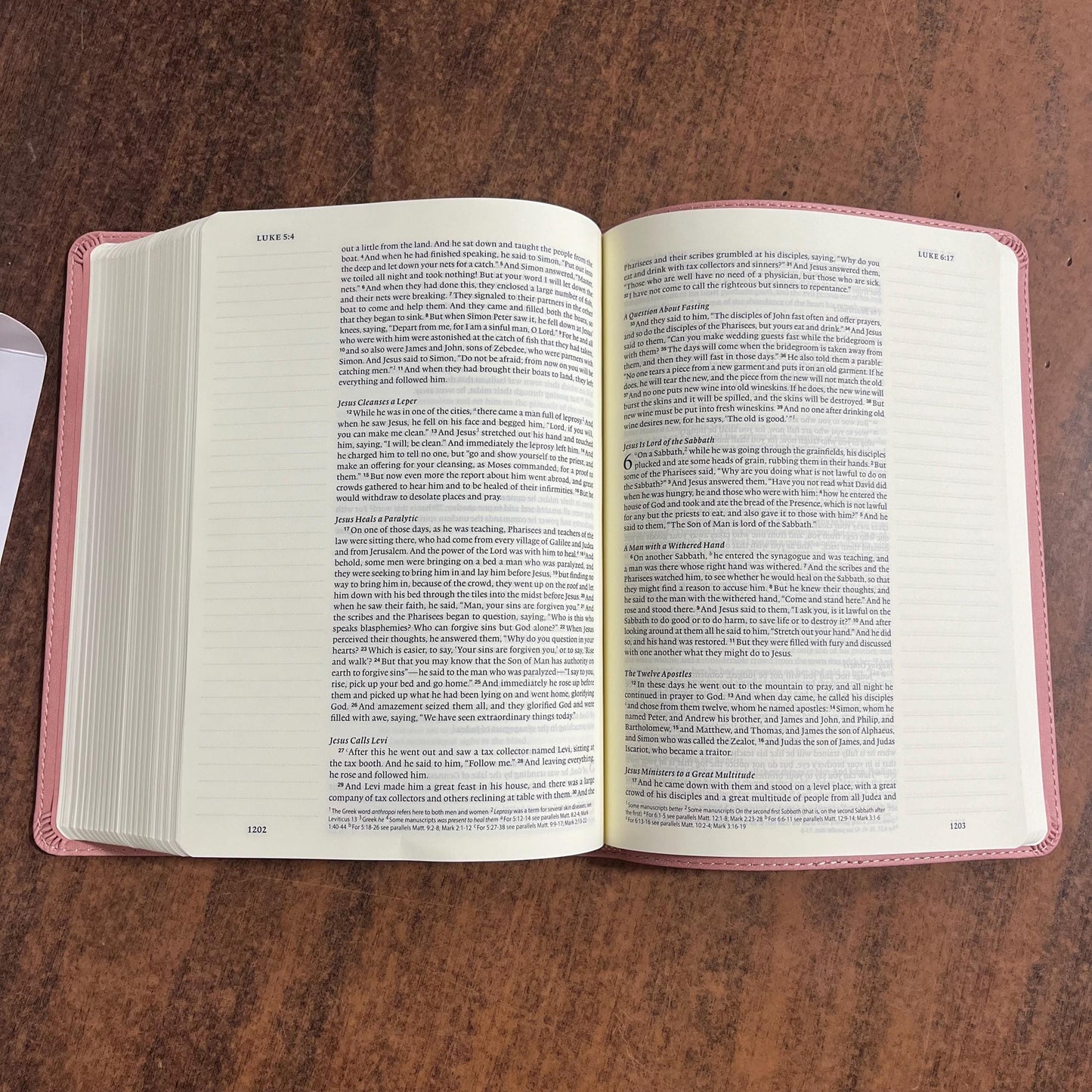 Personalized ESV Single Column Journaling Bible - Blush Rose (Pink) Trutone Wildflower Design - Custom Imprinted with Name  9798874900250