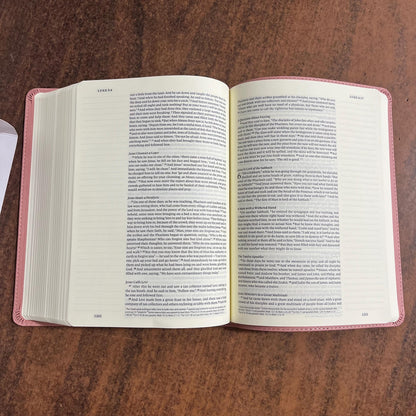 Personalized ESV Single Column Journaling Bible - Blush Rose (Pink) Trutone Wildflower Design - Custom Imprinted with Name  9798874900250