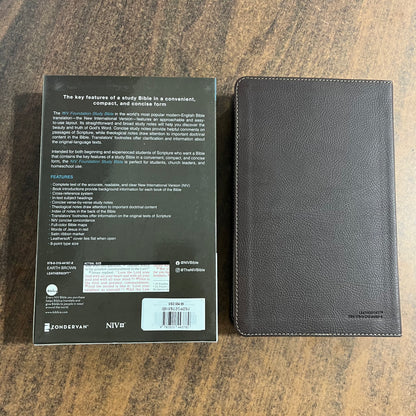 Personalized NIV Foundation Study Bible Thumb Indexed - Brown Leathersoft - Custom Imprinted with a name, ISBN 9780310443780