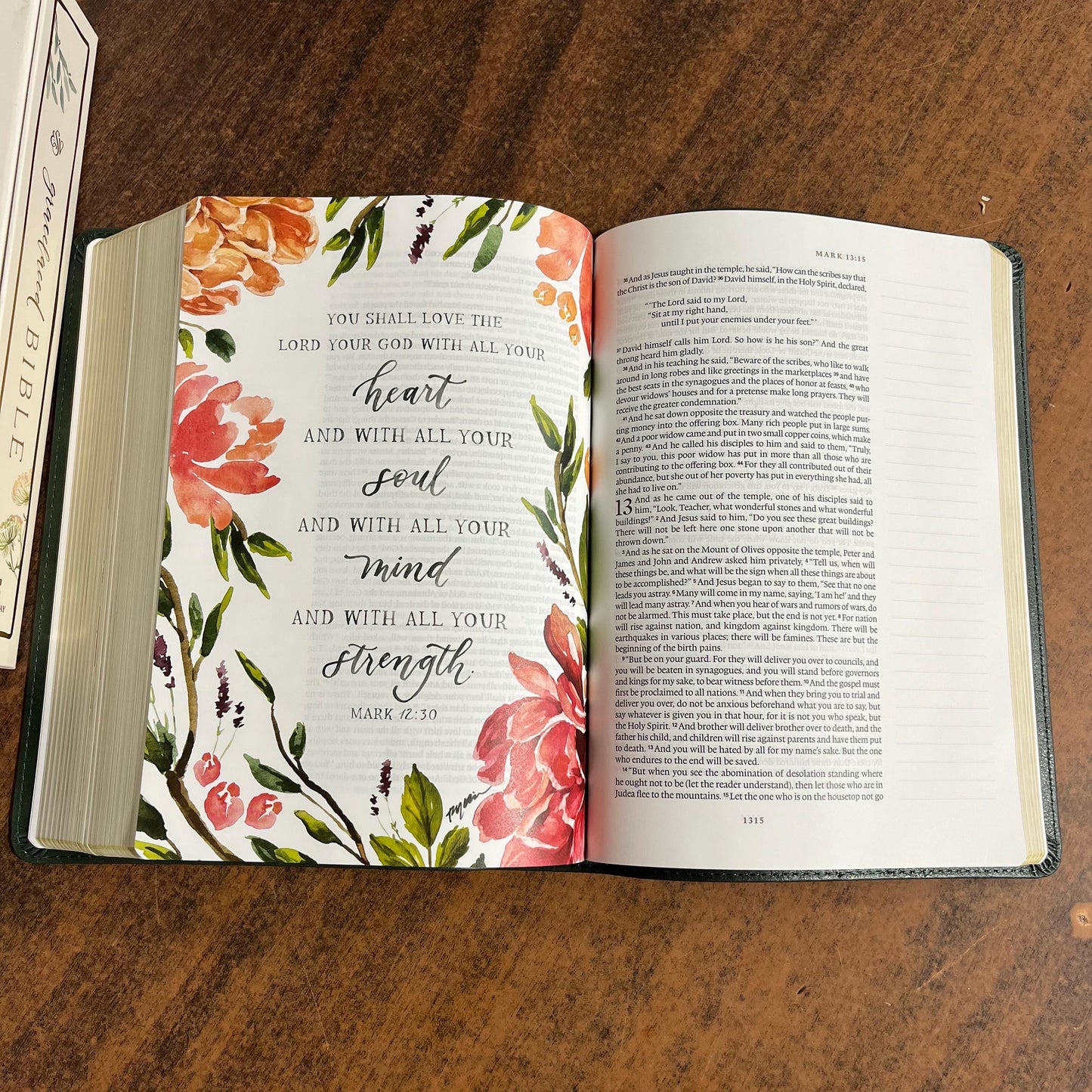 Personalized ESV Journaling Edition Gracelaced Bible - Quiet Forest TruTone Cover Custom Imprinted with name, 9798874904562