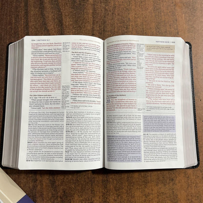 Personalized NIV Application Study Bible - Black European Bonded Leather - Custom Imprinted with a name, 9780310465102 (Update to Life Application Bible)
