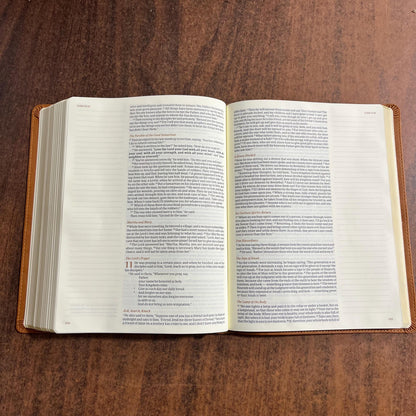 Personalized CSB NoteTaking Bible Large Print - Camel Brown LeatherTouch  Custom Imprinted with name - 9781087785516