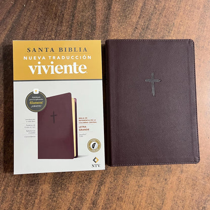 Personalized NTV Spanish Bible Thumb Indexed, bible de referencia - Brown Leatherlike - Letra Grande, Large print, 9798400506826
