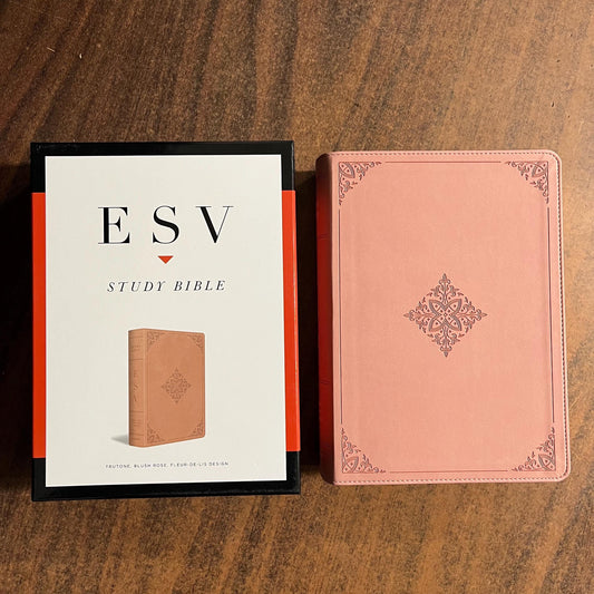 Personalized ESV Study Bible - Blush Rose (Pink) Trutone ** Custom Imprinted with name engraved 9798874902681