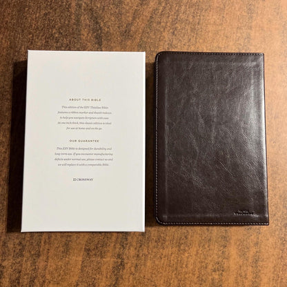 Personalized ESV Thinline Bible Thumb Indexed - Espresso Brown Cover - Custom Imprinted with a name - 9798874904340 - 2025 text