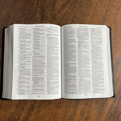 Personalized NIV Thompson Chain Reference Study Bible - Black Bonded Leather, Custom Imprinted, ISBN 9780310459835