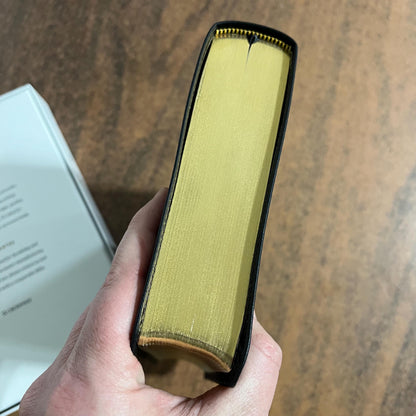 Personalized ESV Giant Print Personal Size Bible - Black Genuine Leather - Custom Imprinted with a name 9798874906603 Large Print