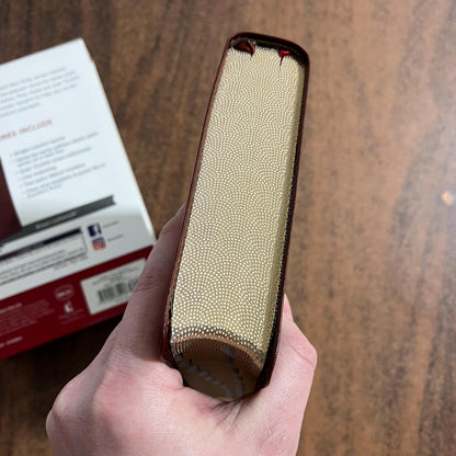 Personalized NKJV Single Column Reference Bible Thumb Indexed - Brown LeatherSoft - Verse by Verse, Custom Imprinted with name 9781400335213