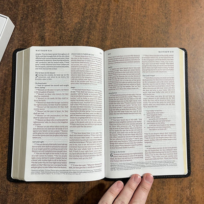 Personalized ESV Thinline Bible - Deep Brown Buffalo Genuine Leather, Custom Imprinted, ISBN 9798874903640