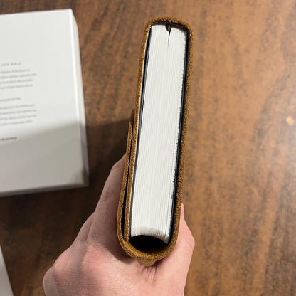 Personalized ESV Thinline Bible - Brown Natural Genuine Leather with Flap  Custom Imprinted, ISBN 9798874903596 16spaces