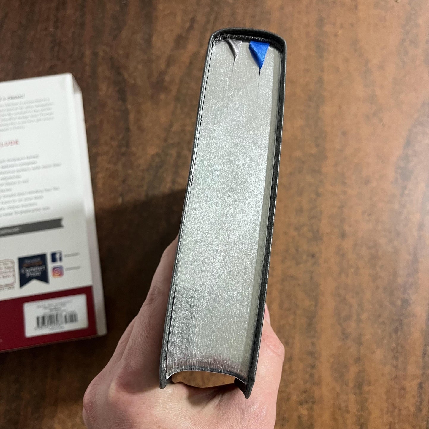 Personalized NKJV Classic Verse by Verse Center Column Reference Bible Thumb Indexed - Gray LeatherSoft, Custom Imprinted ISBN 9780785253587