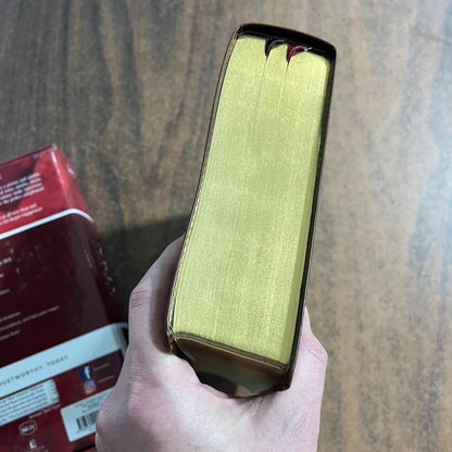 Personalized NKJV Study Bible - Mahogany Brown LeatherSoft, Cover Custom Imprinted with a name - 9780785220589