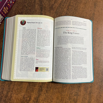 Personalized ESV Kids Bible - Teal Trutone - Custom Imprinted with name - Biggest Story Study Bible for Kids 9798874902520