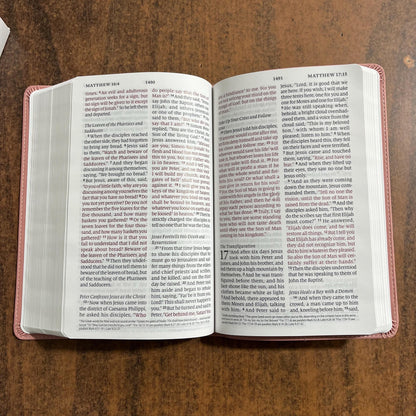 Personalized ESV Large Print Personal Size Bible - Blush Rose (Pink) TruTone - Custom Imprinted with name on cover, ISBN 9798874900205