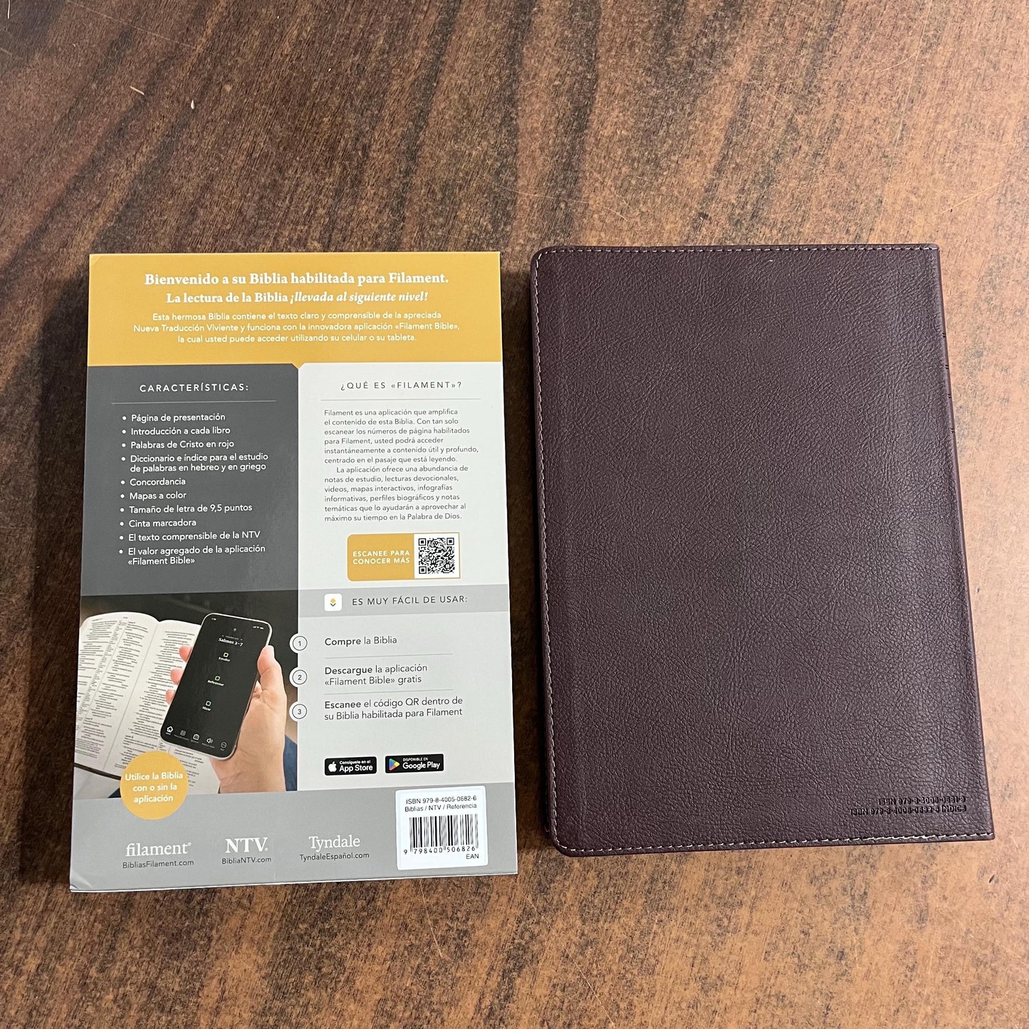 Personalized NTV Spanish Bible Thumb Indexed, bible de referencia - Brown Leatherlike - Letra Grande, Large print, 9798400506826