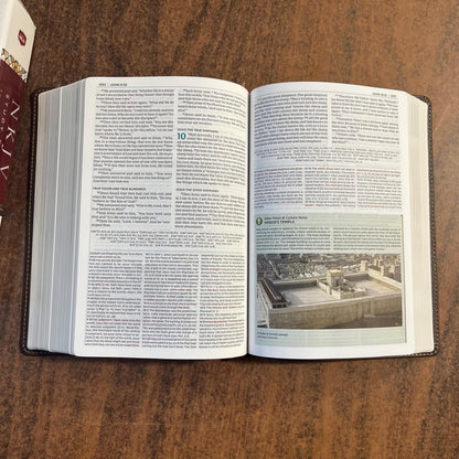 Personalized NKJV Study Bible - Brown Genuine Leather - Custom Imprinted with name, 9780785220701