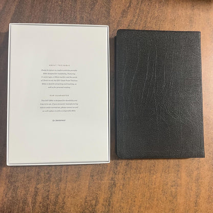 Personalized ESV Giant Print Thinline Bible - Black Genuine Leather - Custom Imprinted with a name engraved - 9798874906313