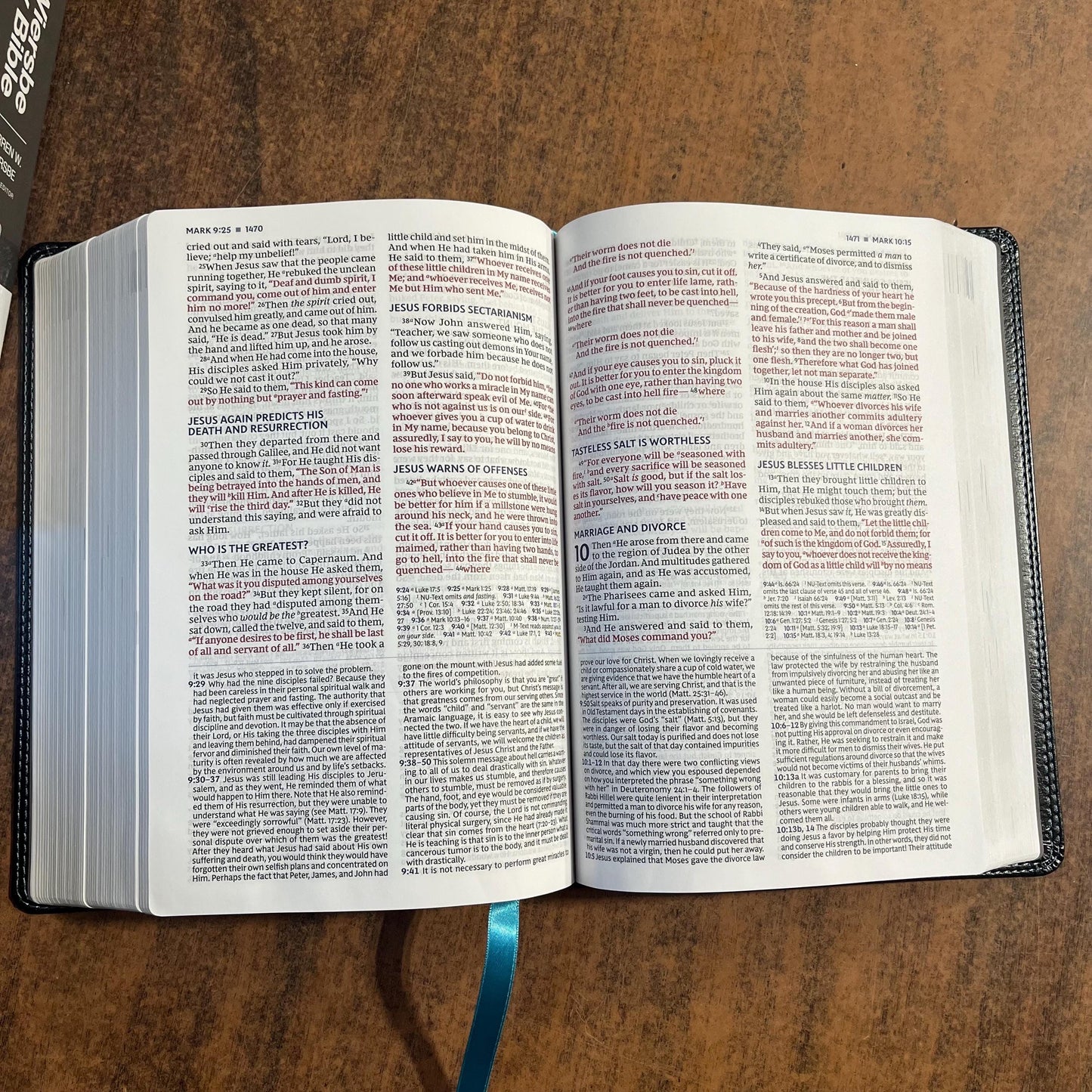 Personalized NKJV Wiersbe Study Bible - Black LeatherSoft - Custom Imprinted engraved with name  9.5 pt print 9780785220985