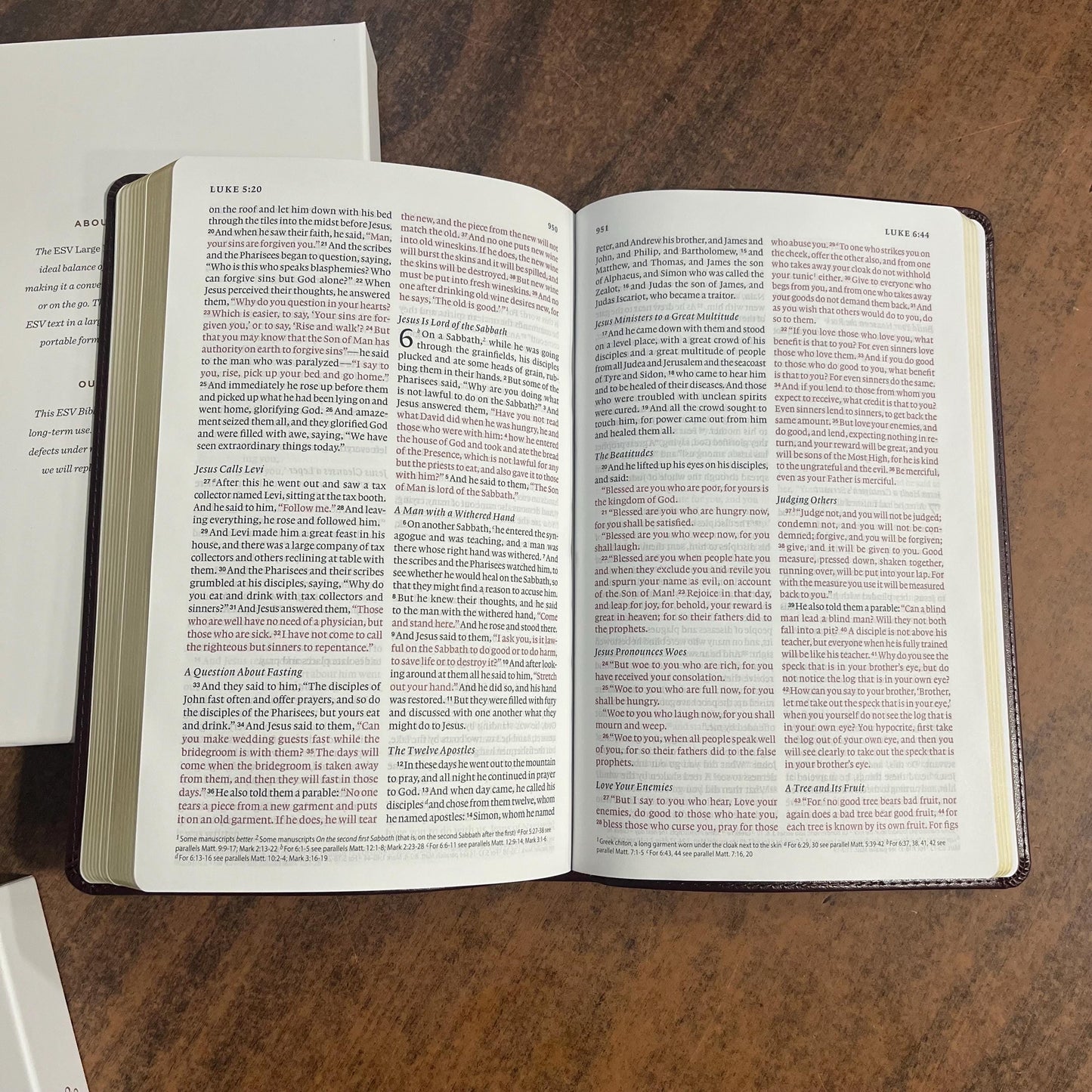 Personalized ESV Large Print Thinline Bible - Mahogany TruTone - Custom Imprinted with name engraved ESV 2025 Text - 9798874909000
