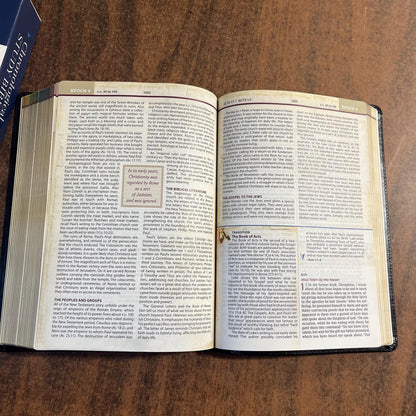 Personalized NIV Chronological Study Bible - Black LeatherSoft - Custom Imprinted name engraved 9780785239536