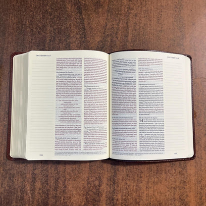 Personalized ESV Journaling Bible - Brown / Tan TruTone Cover Custom Imprinted with name, Red Letter 9798874907686