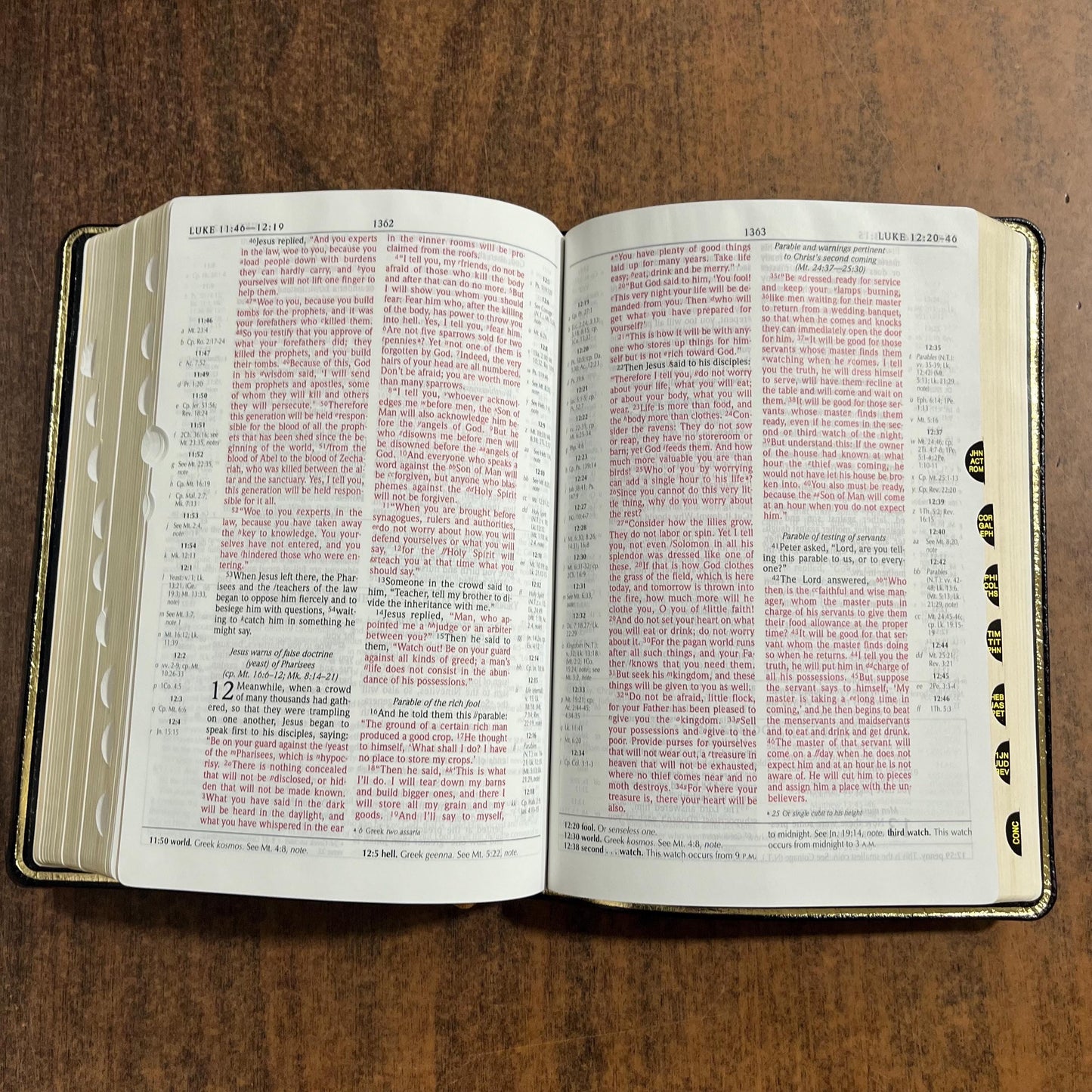 Personalized NIV 1984 Scofield Study Bible III Thumb Indexed - Black Genuine Leather, Custom Imprinted, Name on bible, Out of Print