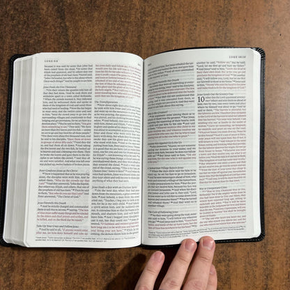 Personalized ESV Thinline Bible - Charcoal Crown of Thorns Trutone Cover - Custom Imprinted with a name - 9798874903565
