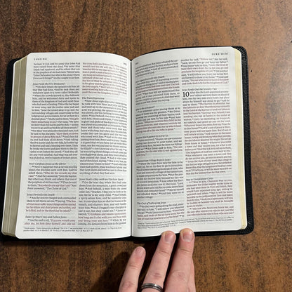 Personalized ESV Thinline Bible - Black Genuine Leather - Custom Imprinted with name, ISBN 9798874903589