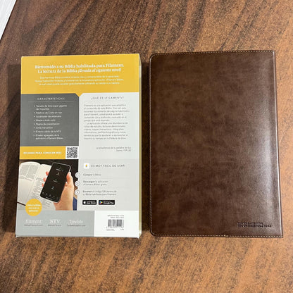Personalized Spanish Bible - NTV Biblia Letra Super Gigante - Giant Print Bible - Rustic Brown LeatherLike -  Imprinted name 9798400511196