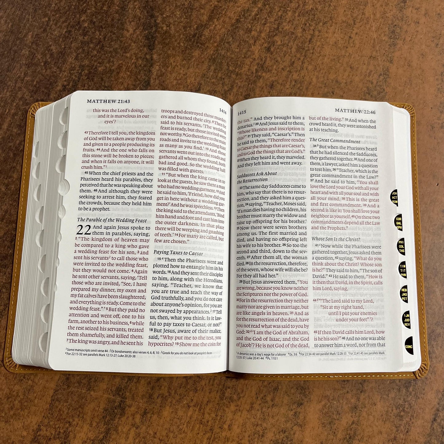 Personalized ESV Giant Print Personal Size Bible Thumb Indexed - Nubuck Caramel TruTone - Custom Imprinted, Large print, ISBN 9798874906747