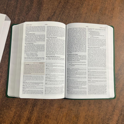 Personalized ESV Student Study Bible - Green Trutone, Mosaic Cross -  Custom Imprinted