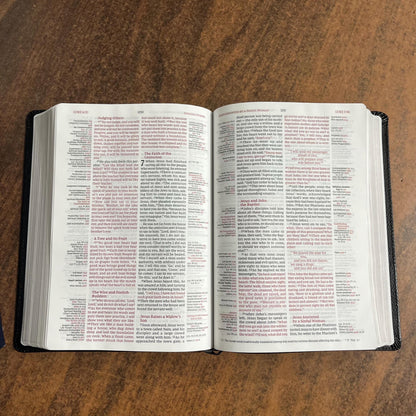 Personalized NIV Thompson Chain Reference Study Bible - Black Bonded Leather, Custom Imprinted, ISBN 9780310459835