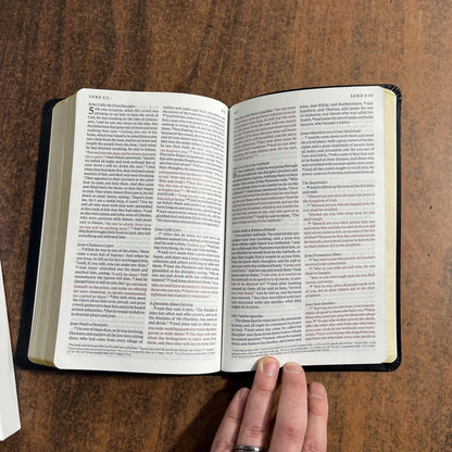 Personalized ESV Thinline Bible - Black Bonded Leather - Custom Imprinted with name 9798874903572