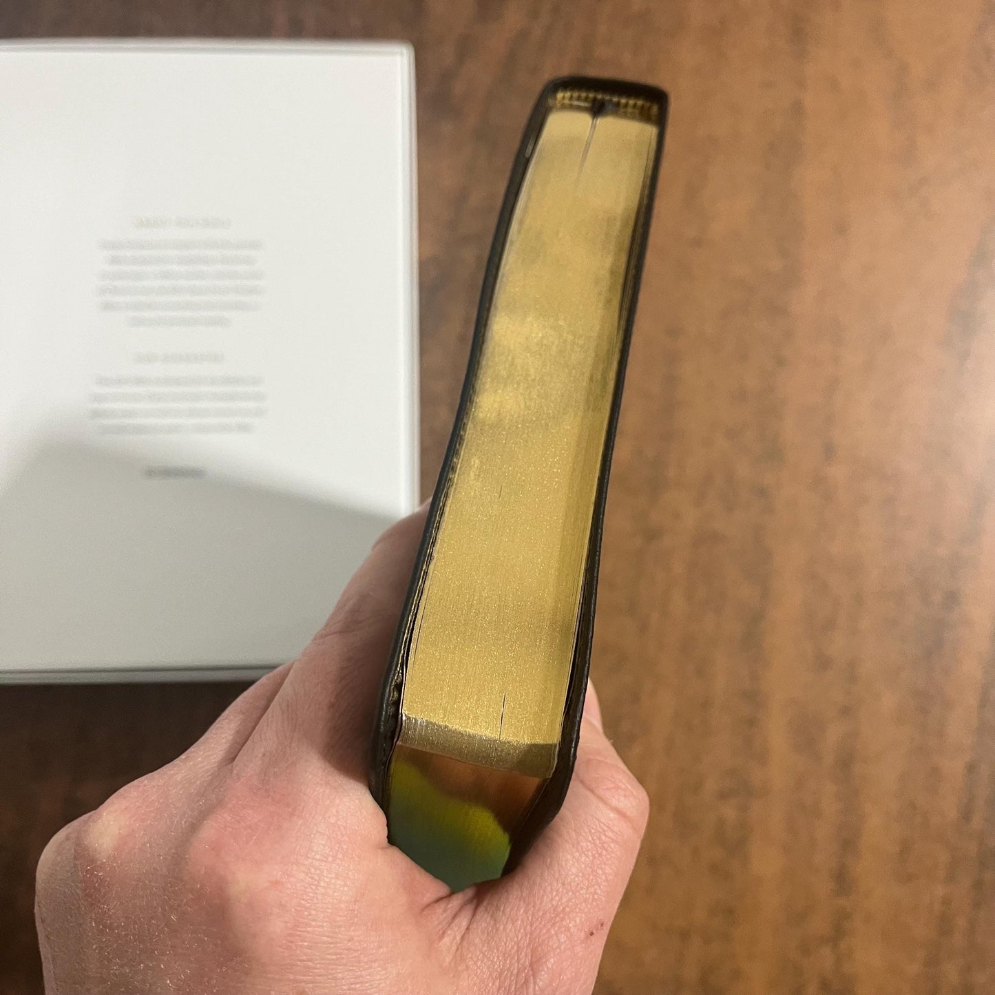 Personalized ESV Giant Print Thinline Bible - Black Genuine Leather - Custom Imprinted with a name engraved - 9798874906313