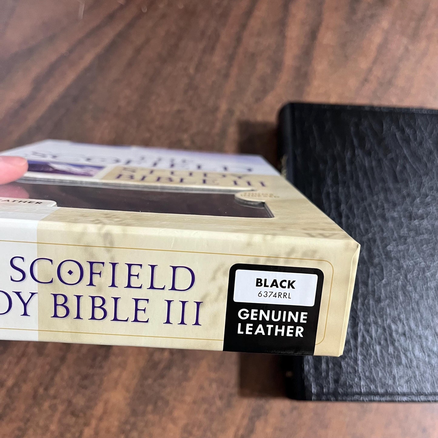 Personalized NIV 1984 Scofield Study Bible III Thumb Indexed - Black Genuine Leather, Custom Imprinted, Name on bible, Out of Print