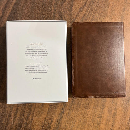 Personalized ESV Giant Print Bible - Deep Brown Trutone - Custom Imprinted with a name engraved - 9798874906337